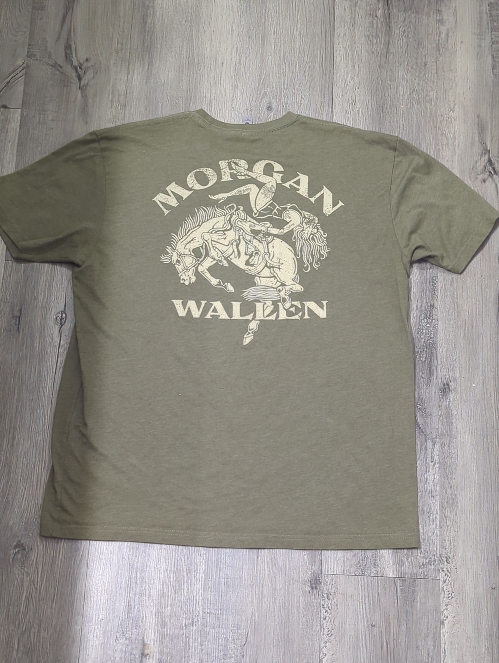 Morgan Wallen Olive Graphic Back Print T-Shirt